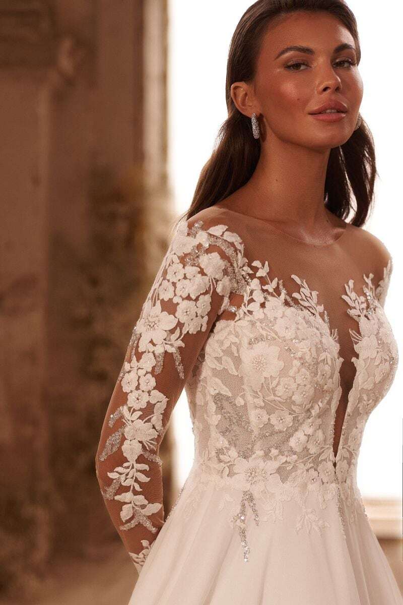 Boho Long Sleeve Wedding Dress